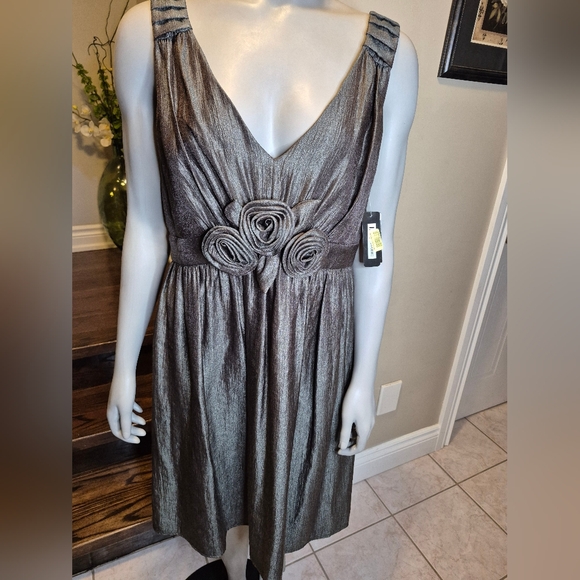 Elegant metallic/Pewter dress - Picture 7 of 13